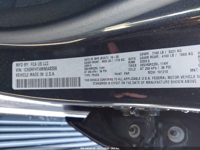 Ram 1500 Limited  4x4 5'7 Box