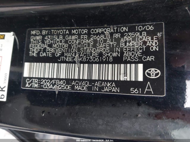 Toyota Camry Le