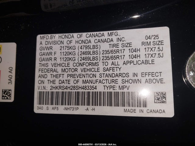 Honda CR-V Lx Awd