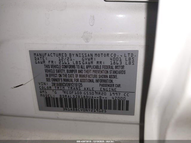 Nissan Sentra Sv Xtronic Cvt