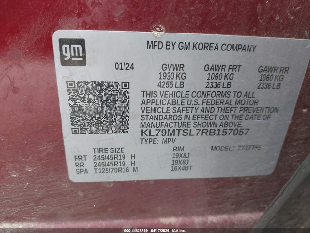 Chevrolet Trailblazer Fwd Rs