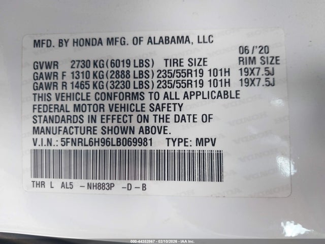 Honda Odyssey Elite