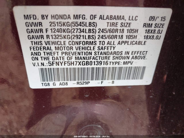 Honda Pilot Ex-l