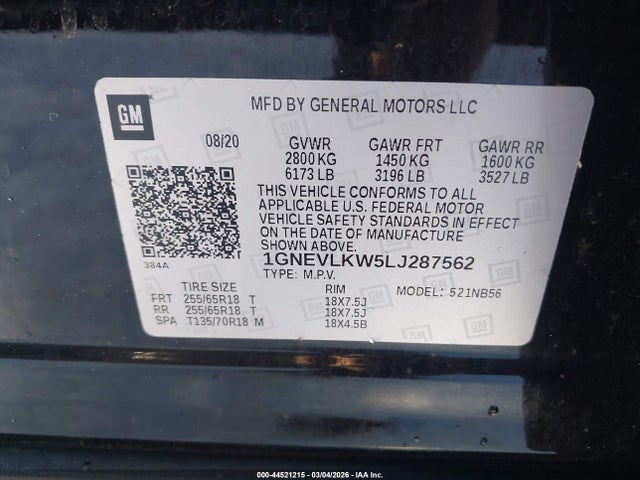 Chevrolet Traverse Awd 1fl