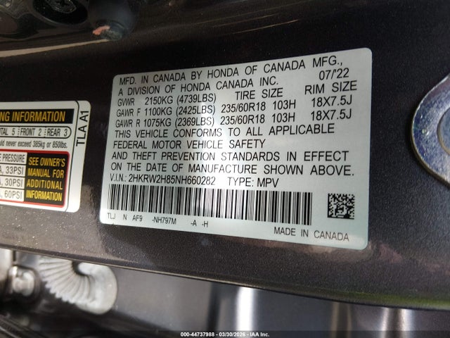 Honda CR-V Awd Ex-l