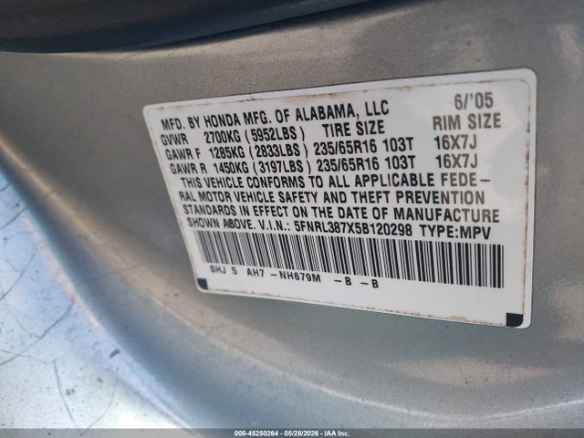 Honda Odyssey Ex-l