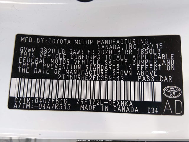 Toyota Corolla Le