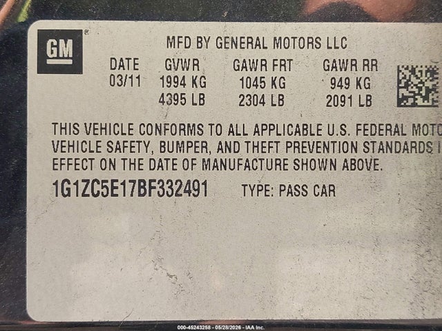 Chevrolet Malibu 1lt