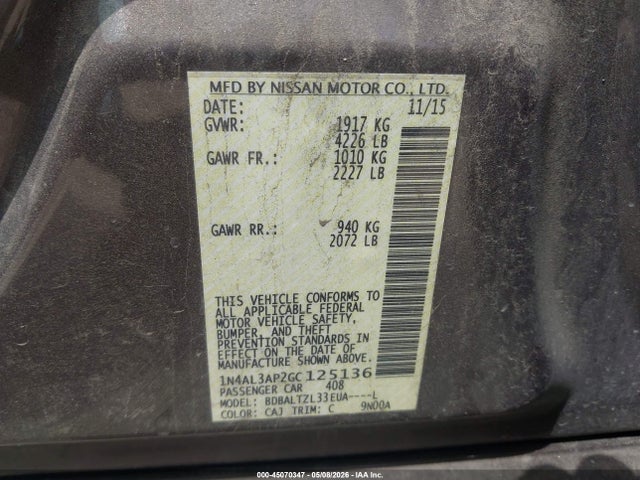 Nissan Altima 2.5 Sl