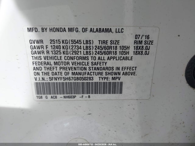 Honda Pilot Ex-l