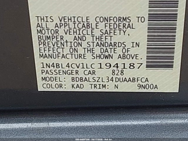 Nissan Altima Sr Fwd