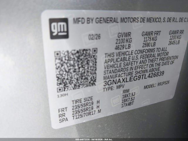 Chevrolet Equinox Fwd Rs