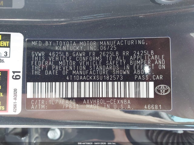 Toyota Camry Le