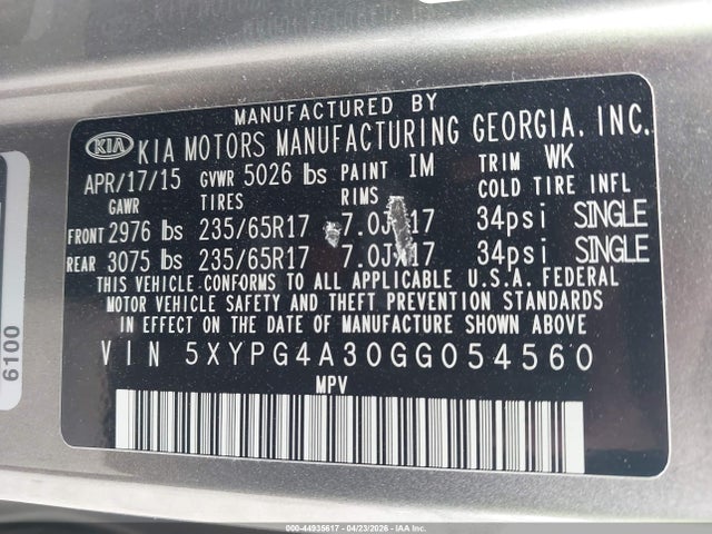 Kia Sorento 2.4l L