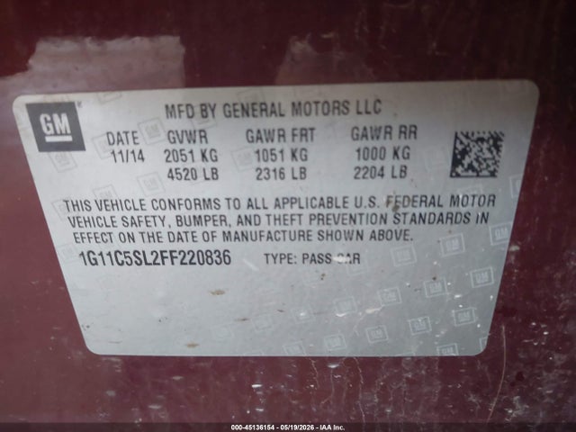 Chevrolet Malibu 1lt