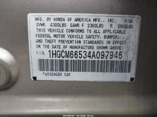 Honda Accord 3.0 Ex