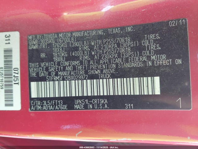 Toyota Tundra Grade 4.6l V8