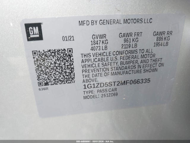 Chevrolet Malibu Fwd Lt