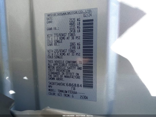 Nissan Rogue S Intelligent Awd
