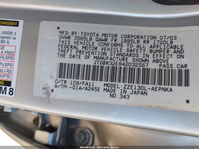 Toyota Corolla Le