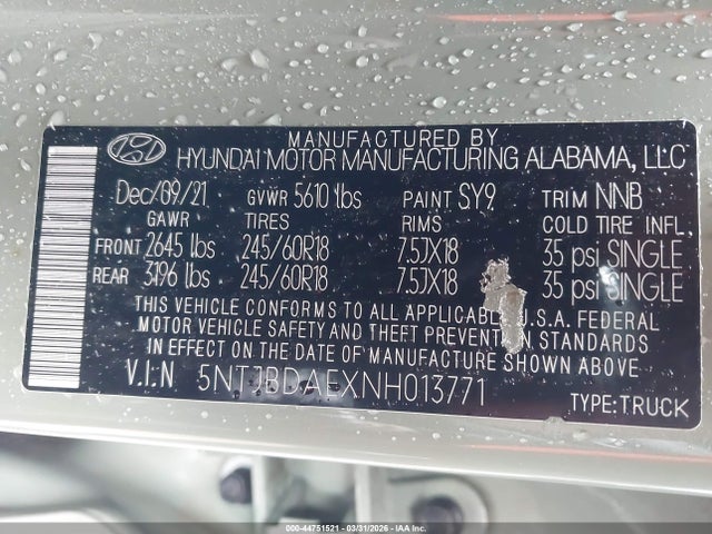 Hyundai SANTA CRUZ Sel