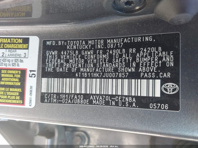 Toyota Camry Le
