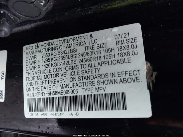 Honda Pilot Awd Ex-l