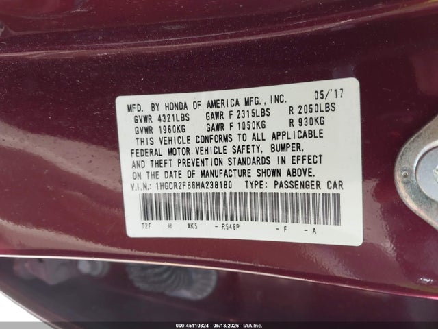 Honda Accord Ex-l