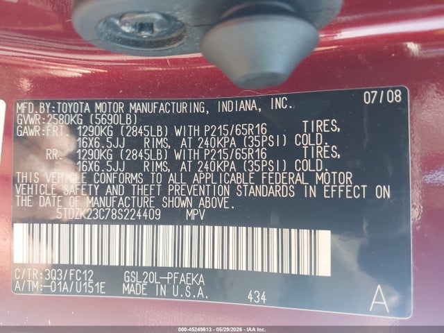 Toyota Sienna Le