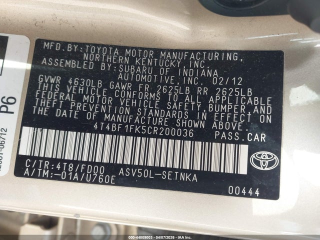 Toyota Camry Le