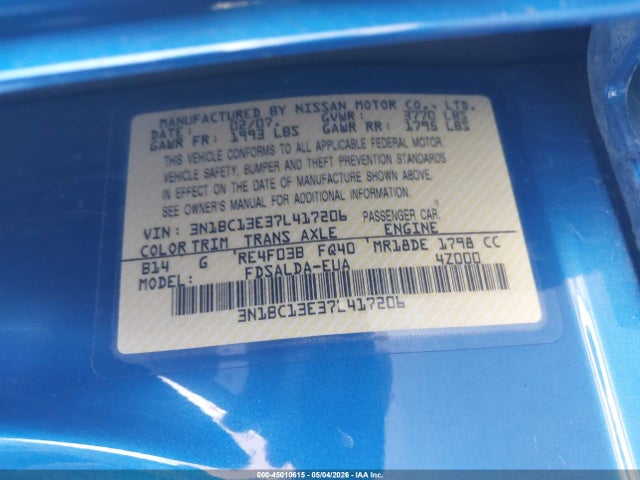Nissan Versa 1.8s