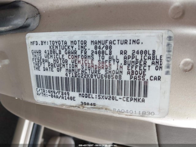 Toyota Camry Le