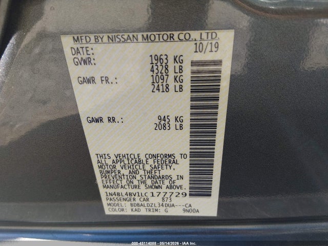 Nissan Altima S Fwd