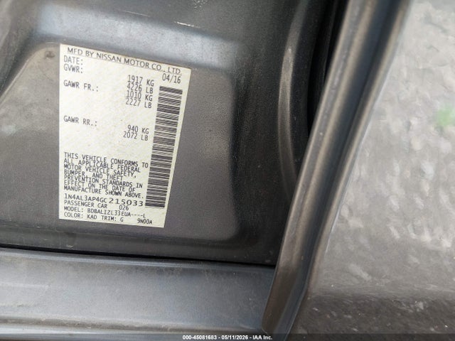 Nissan Altima 2.5 Sv