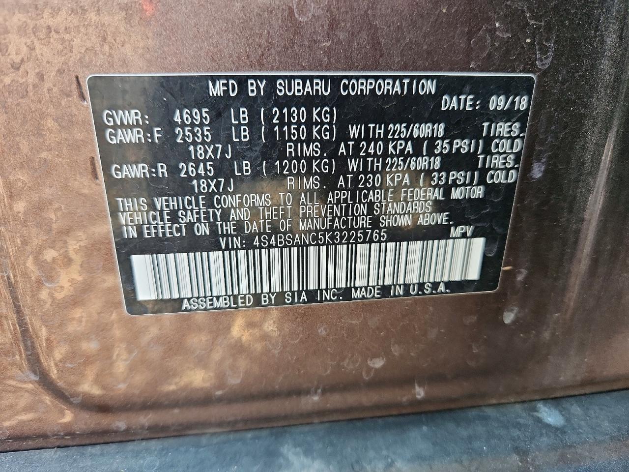 Subaru Outback 2.5i Limited