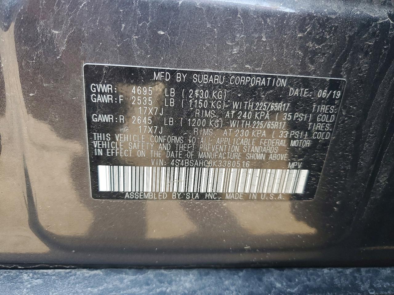 Subaru Outback 2.5i Premium