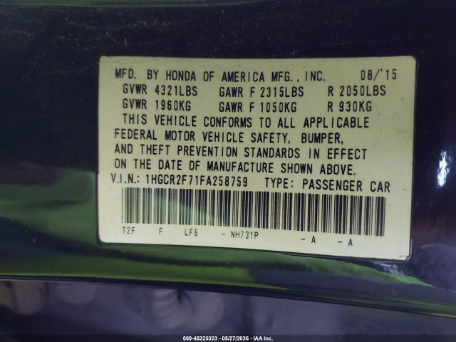 Honda Accord Ex