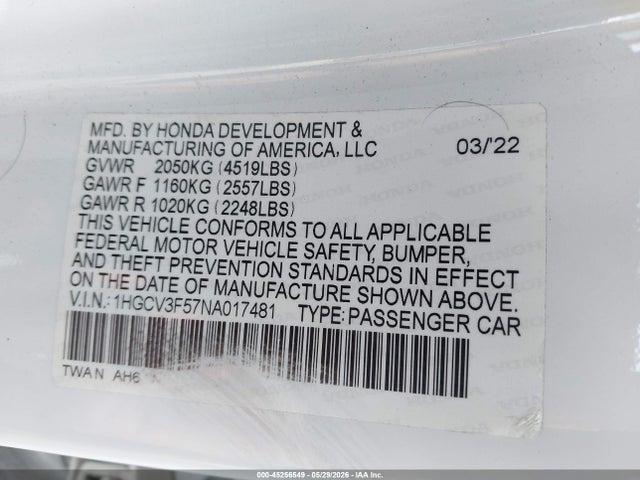Honda Accord Ex-l