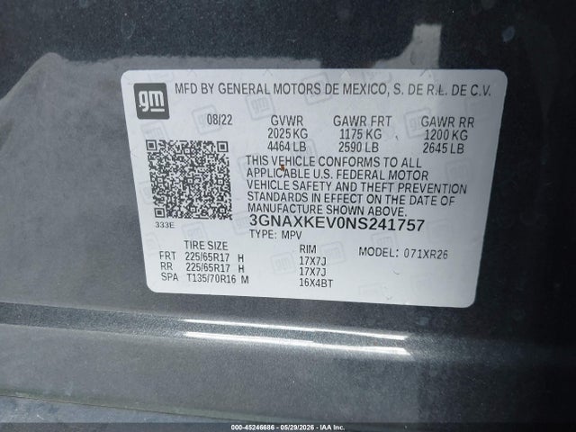 Chevrolet Equinox Fwd Lt