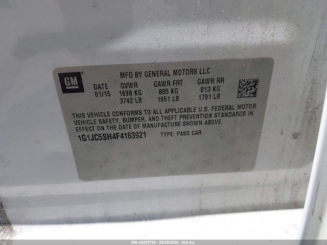 Chevrolet Sonic Lt Auto