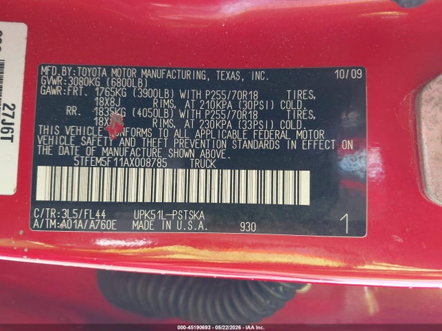Toyota Tundra Grade 4.6l V8