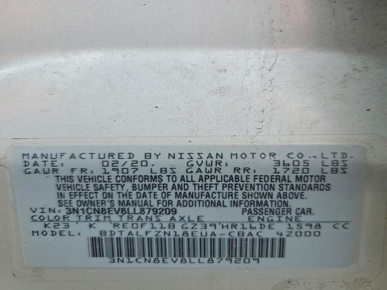 Nissan Versa Sv