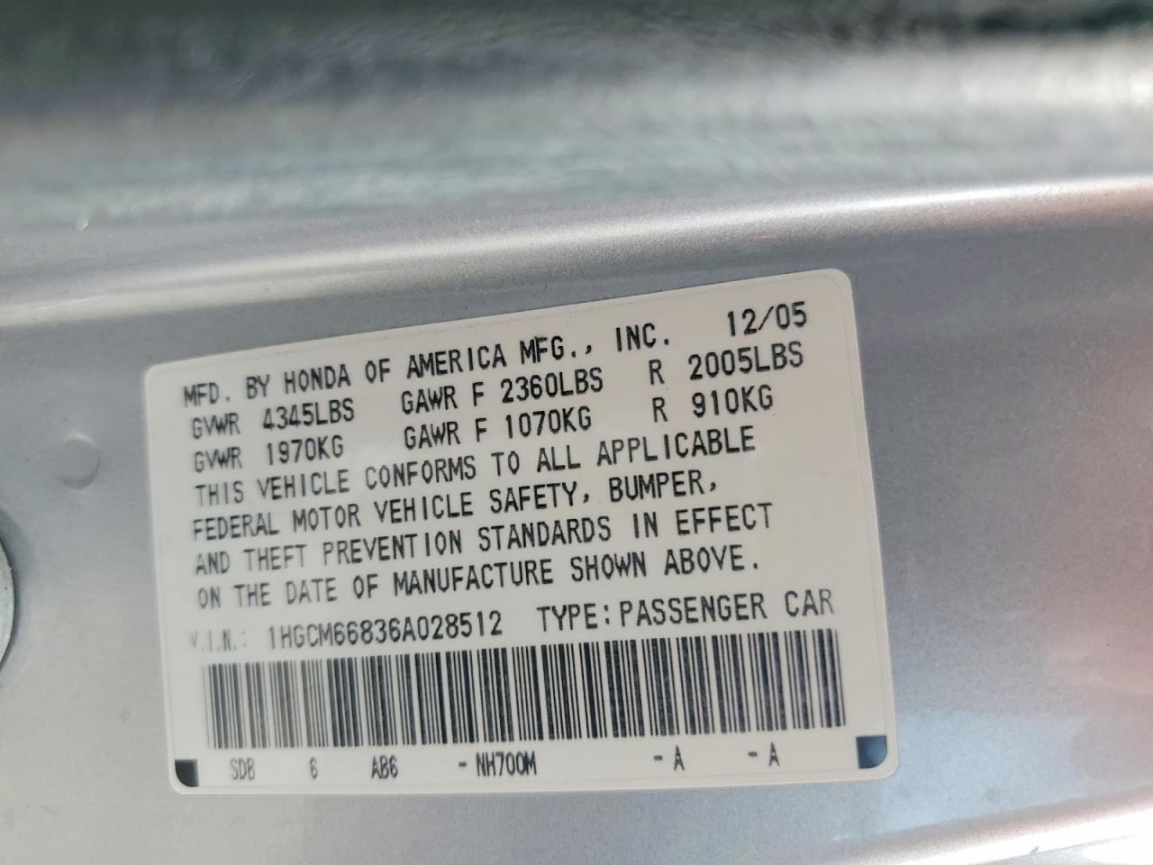 Honda Accord Ex