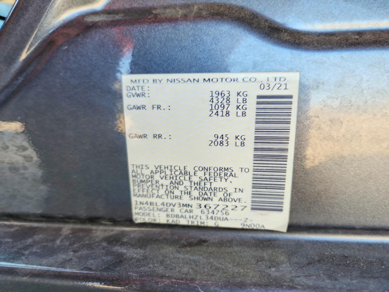 Nissan Altima Sv