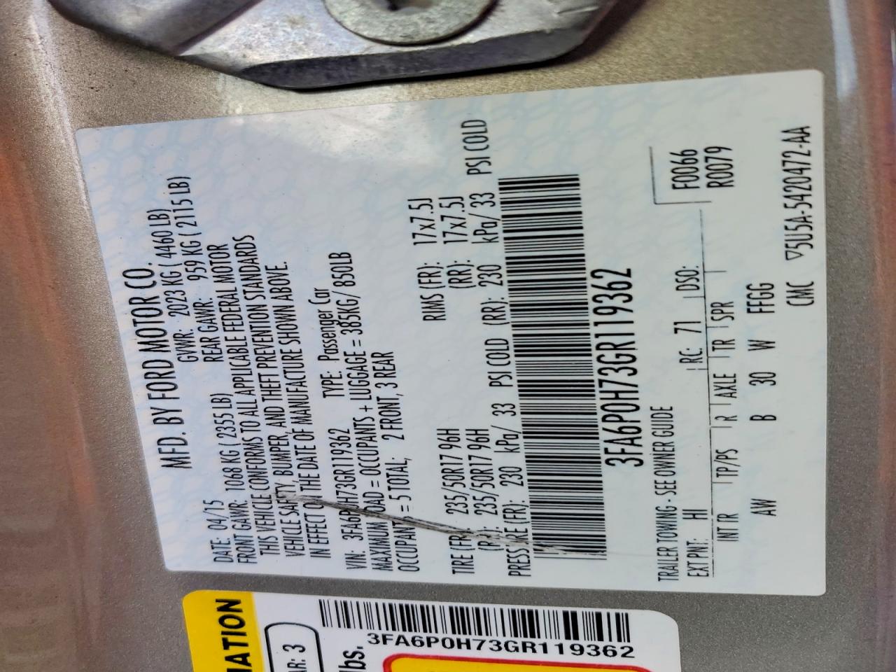 Ford Fusion Se