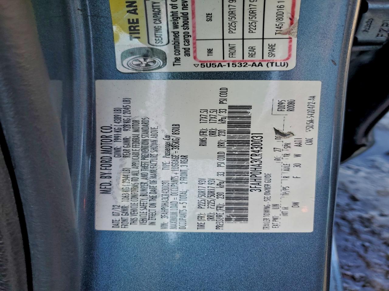 Ford Fusion Se
