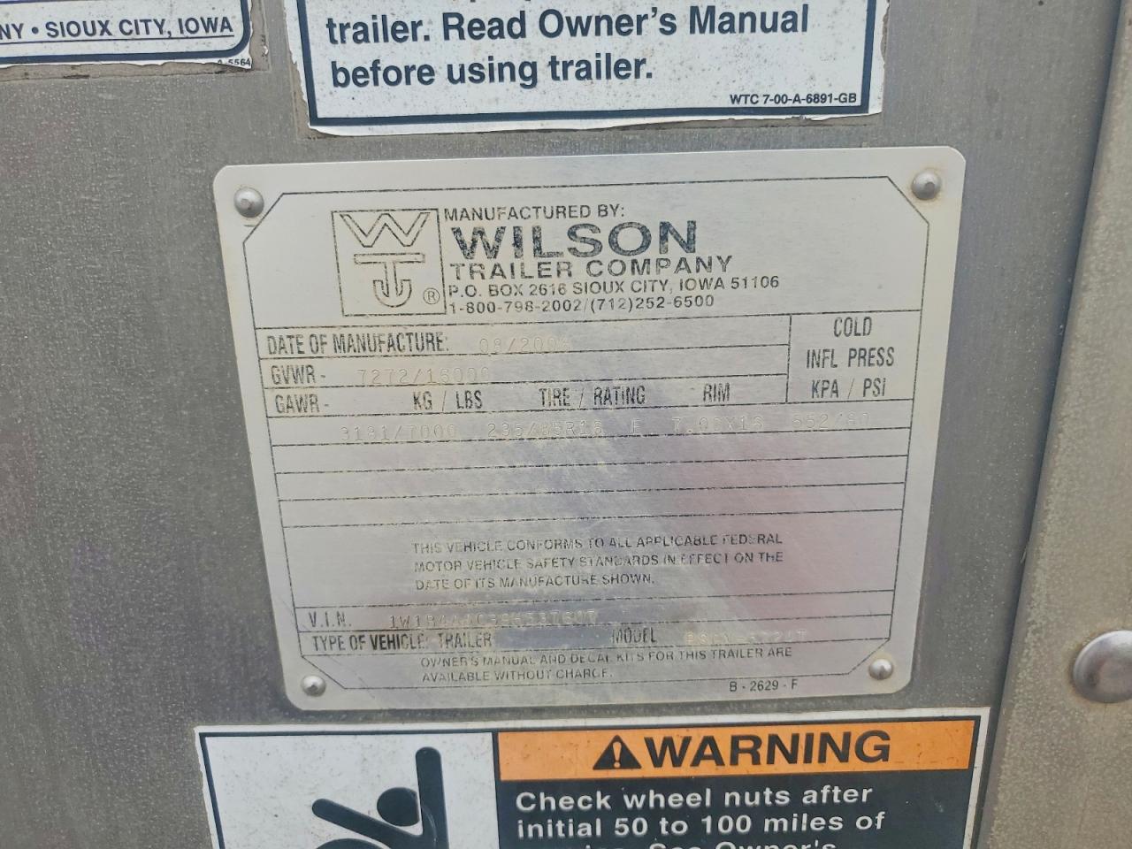Wilson Trailer Co Trailer