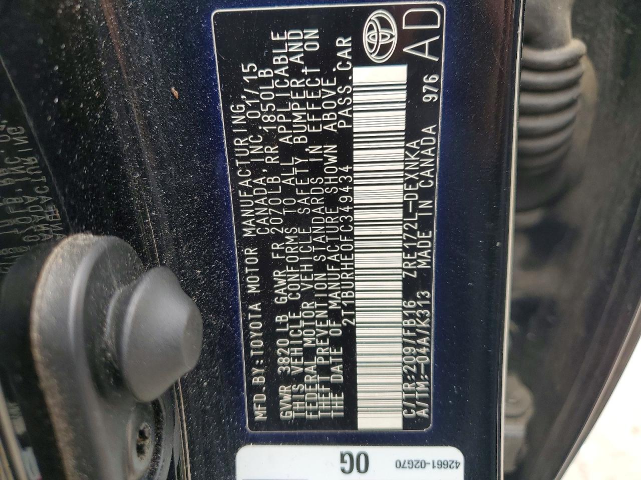 Toyota Corolla Le