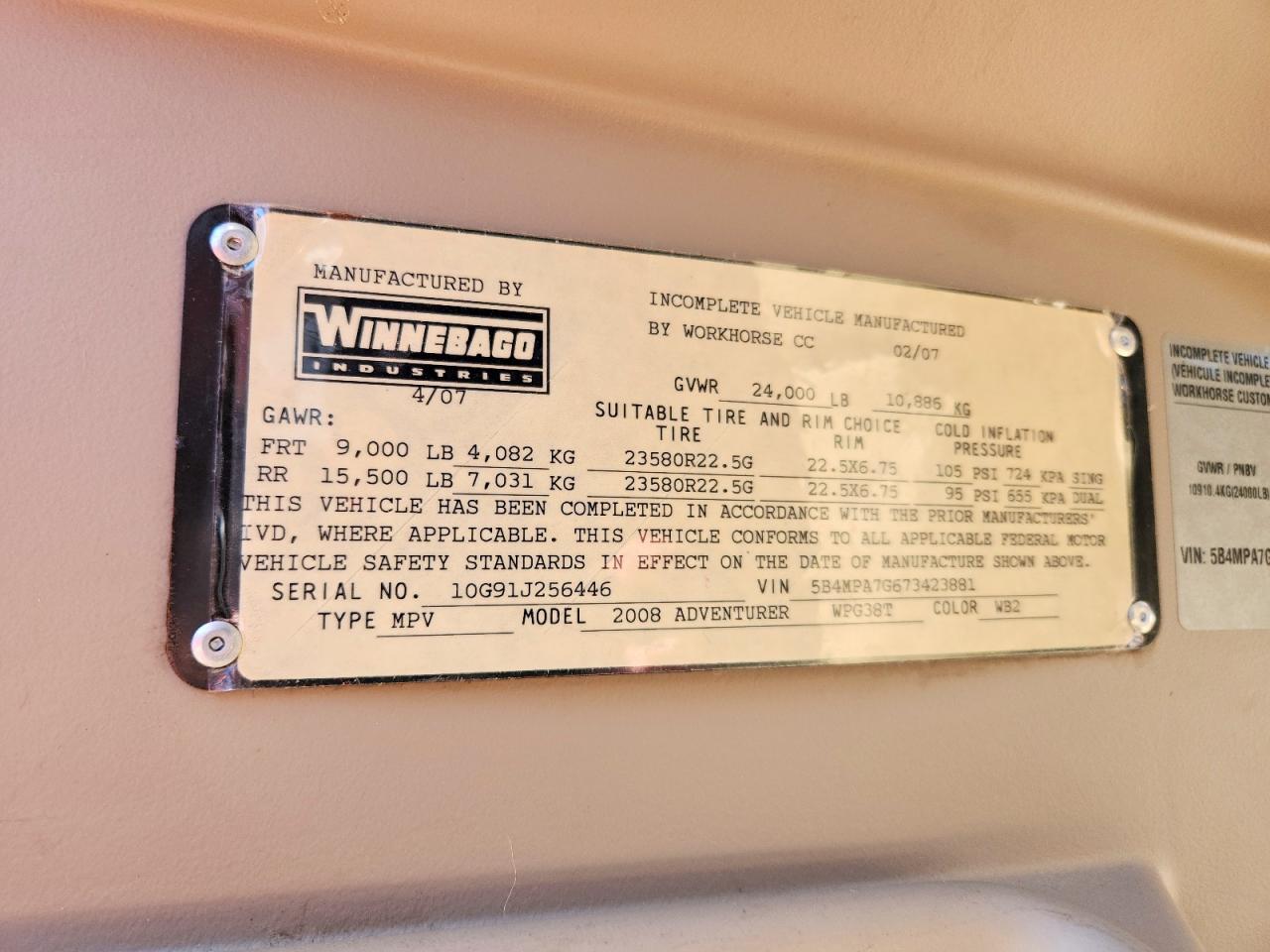 Winnebago Motorhome