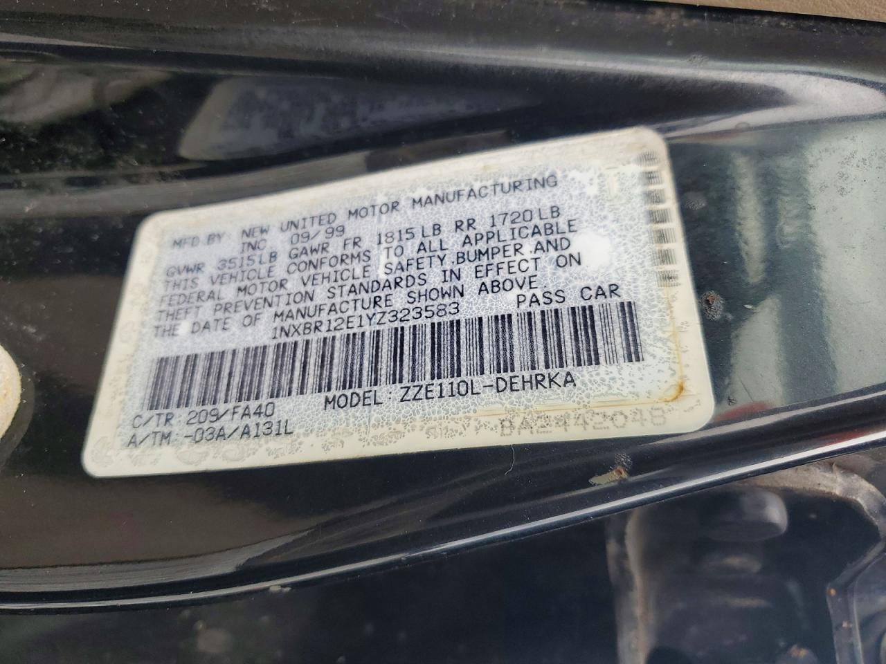 Toyota Corolla Ve